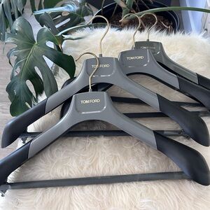 Tom Ford Gray and Black Hangers set of 4